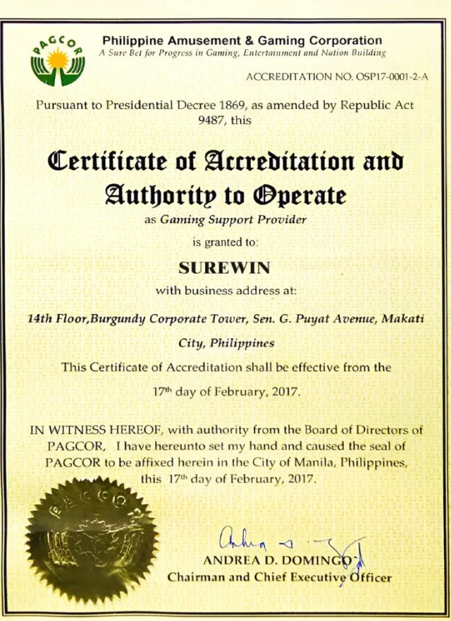 Giấy phép hoạt động