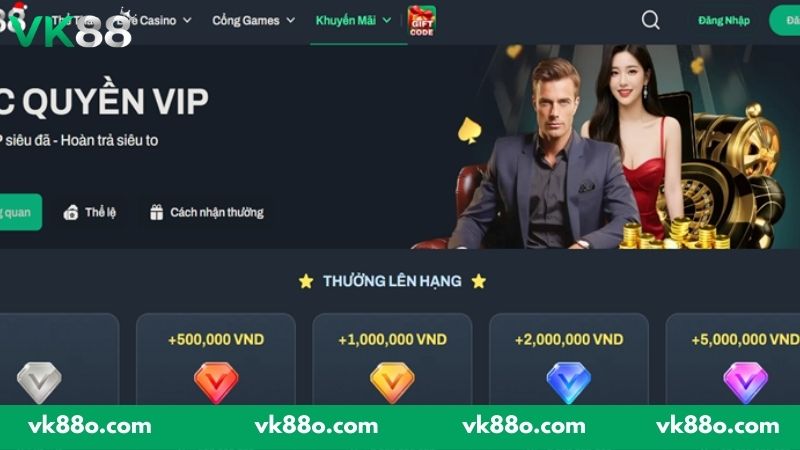 Chương trình khuyến mãi VK88 cho hội viên VIP