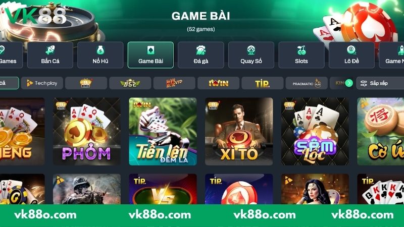 Khám phá tổng quan về game bài tại VK88