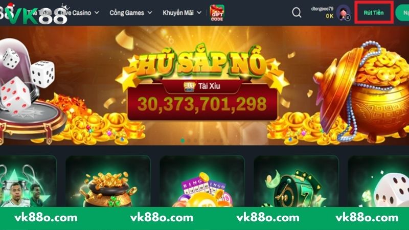 Truy cập vào trang chủ nhà cái VK88